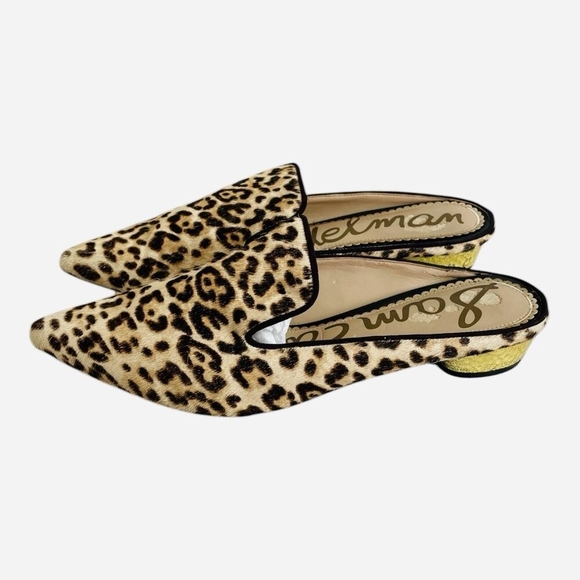 Sam Edelman Augustine Genuine Calf-Hair Mule Low Heel Slides Size 9 Very Good - Picture 2 of 6